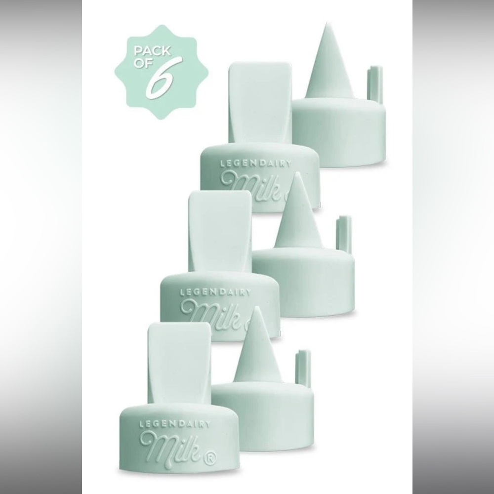 •NEW• Legendairy milk mini mint green duckbill valves with pull tab - 6 pack
